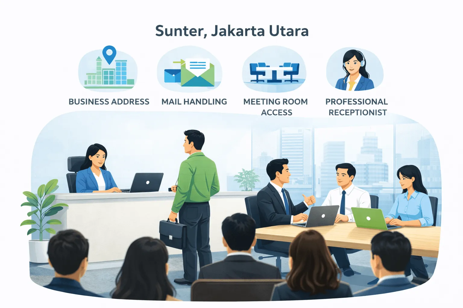 kantor virtual office Sunter Jakarta Utara modern dan profesional
