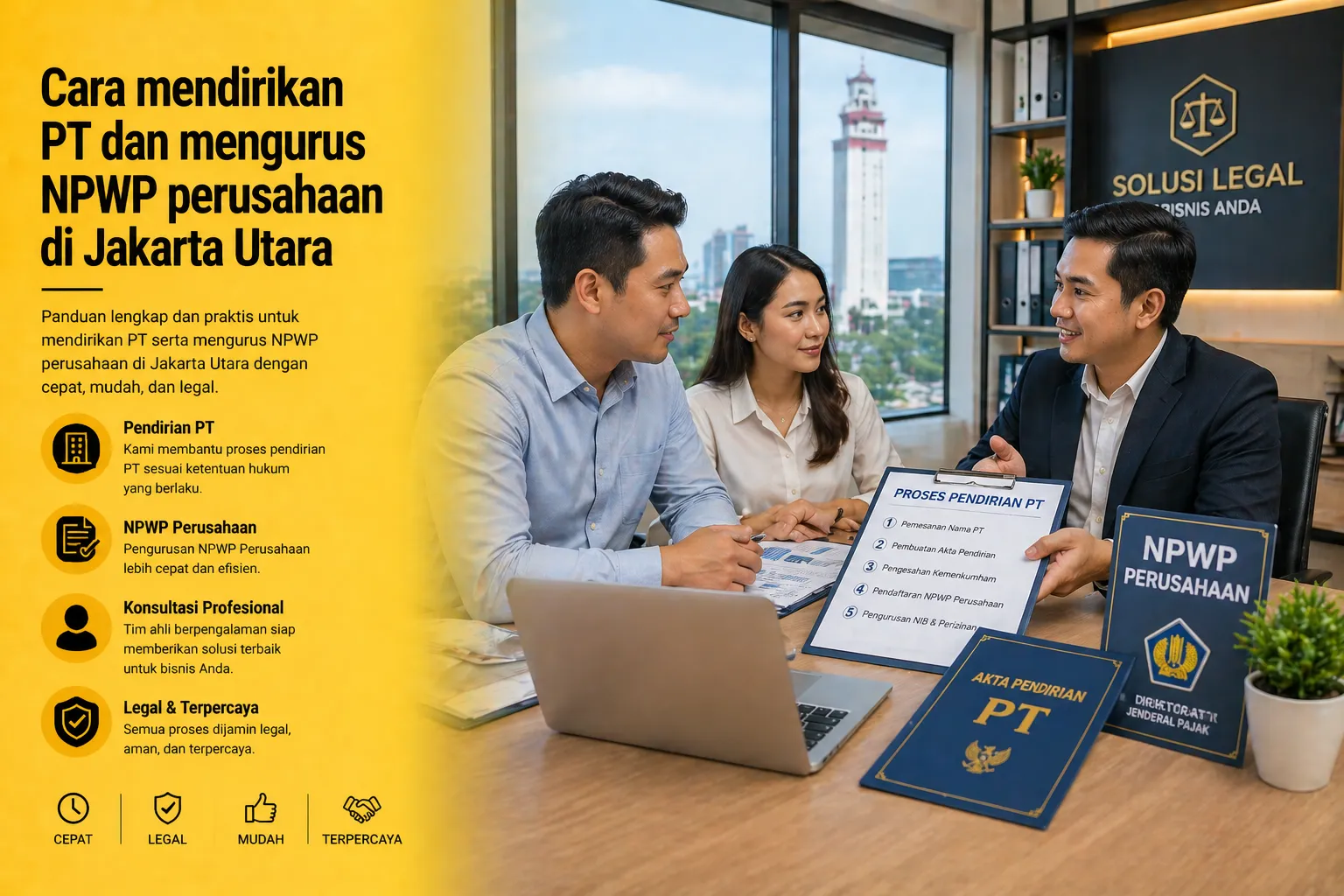 cara mendirikan PT dan mengurus NPWP perusahaan di Jakarta Utara