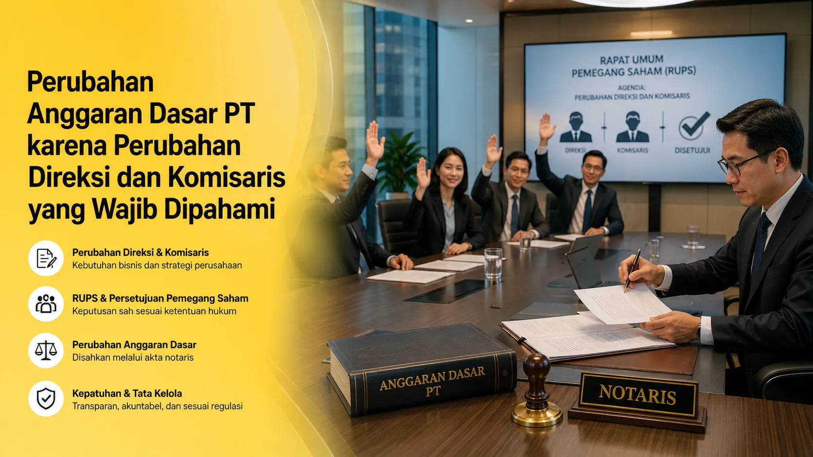 Perubahan Anggaran Dasar PT karena Perubahan Direksi dan Komisaris pada perusahaan
